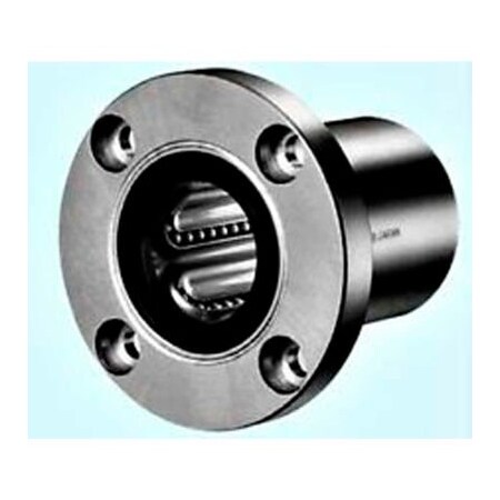 Nippon Bearing NB Corp SWSF8GUU 1/2" ID Round Flange Type Linear Bearing W/Resin Retainer & Seals, Stainless Steel SWSF8GUU